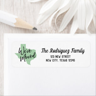 Neo Mint We've Moved Texas Label