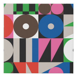 Neo Modernism artwork pattern made with abstract g Faux Canvas Print
