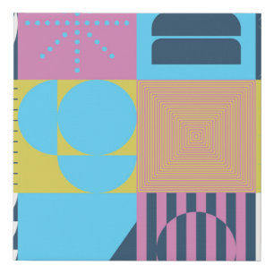 Neo Modernism artwork pattern made with abstract g Faux Canvas Print