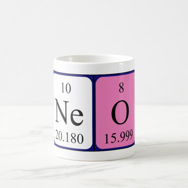 Neo periodic table name mug (Center)