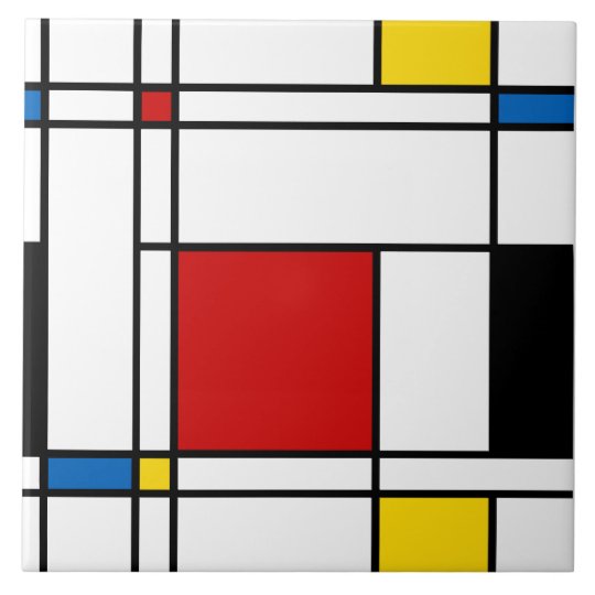 Neo-Plasticism Art Tile | Zazzle.com