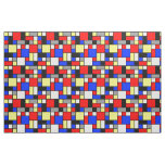 Neo Plasticism Blue Red Yellow White Grey Blocks Fabric