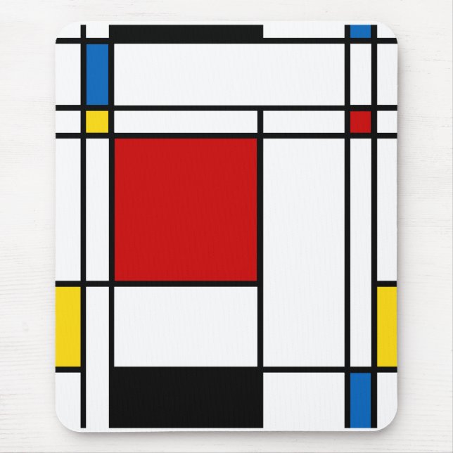 Neo-Plasticism Mondrian Style Mouse Pad (Front)