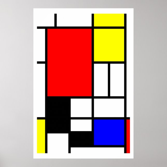 Neo-plasticism Mondrian style Poster (Front)