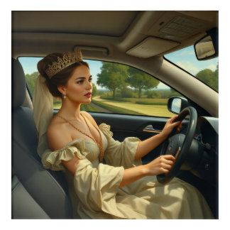 Neo-Renaissance Princess: A Royal Drive Acrylic Print