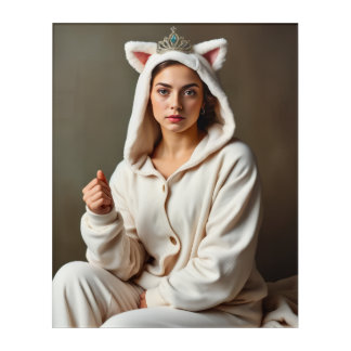 Neo-Renaissance Princess: Kitty Comforts Acrylic Print