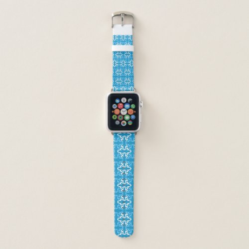 Neo Retro Floral Ethnic Blue Sanur Motifs Apple Watch Band