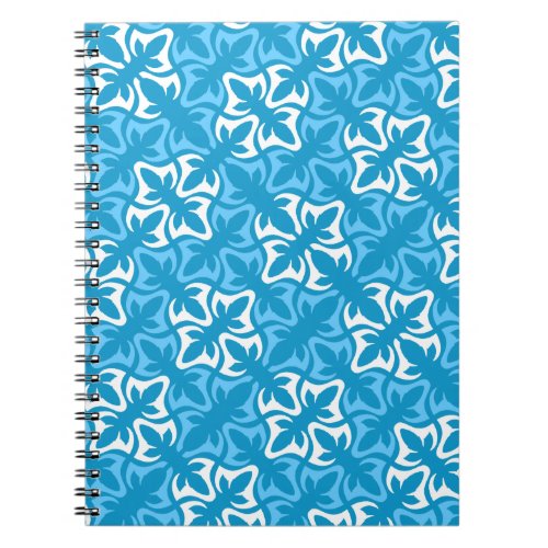 Neo Retro Floral Ethnic Blue Sanur Motifs Notebook