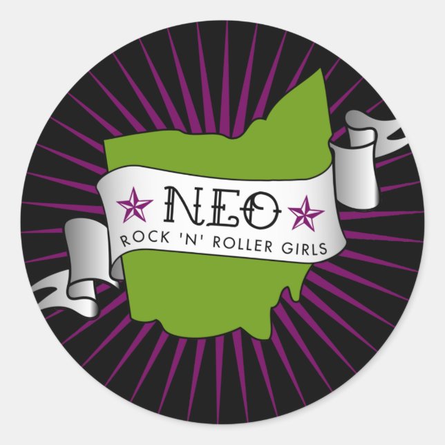 neo rock'n'roller girls sticker (Front)