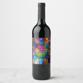 NEO Stained Glass Wine Label