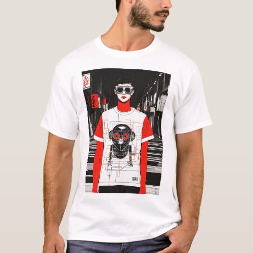 Neo_Street Fusion Bape Wizard _ Keith Haring  T_Shirt