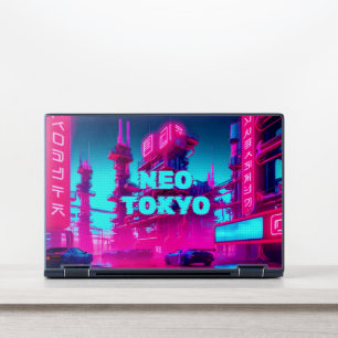 Neo Tokyo Cyberpunk Street Synthwave Car HP Laptop Skin