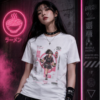 Neo Tokyo Files 008 – Noodle District | Ramen Anim Tri-Blend Shirt