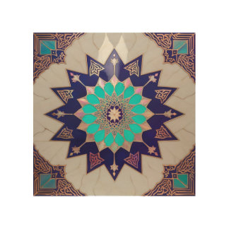 Neo-Traditional Moroccan Zellige Wood Wall Art