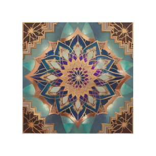 Neo-Traditional Moroccan Zellige Wood Wall Art