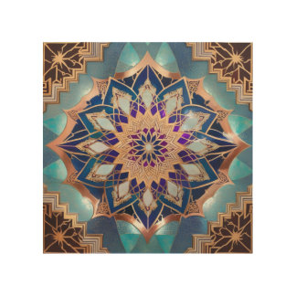 Neo-Traditional Moroccan Zellige Wood Wall Art