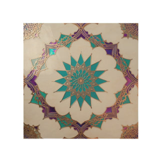Neo-Traditional Moroccan Zellige Wood Wall Art