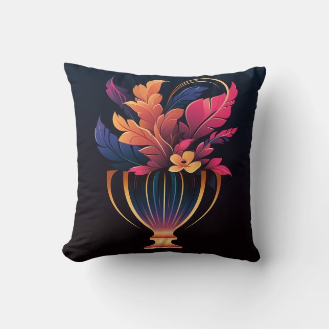 NEO VASE #2 THROW PILLOW (Front)