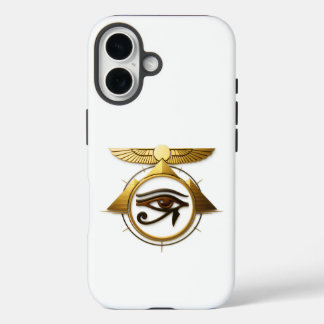 NeoAnkh 3D Golden Eye of Horus Winged Sun Disk iPhone 16 Case