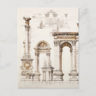 Neoclassical Architecture Postcard
