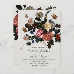 Neoclassical Floral light & Airy Wedding Invitation