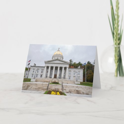 neoclassical state capitol building in montpelier  card