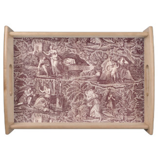 Neoclassical Toile Serving Tray