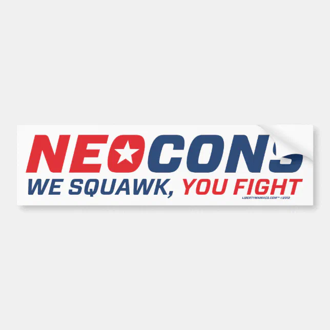 Neocon Chickenhawk Logo Bumper Sticker | Zazzle