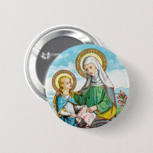 NeoGothic St. Anne and Young Mary (SAU 29) Button