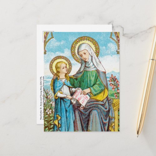 NeoGothic St Anne and Young Mary SAU 29 Postcard