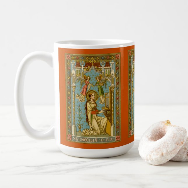 NeoGothic St. Cecilia of Rome (BNG 02) Coffee Mug (With Donut)