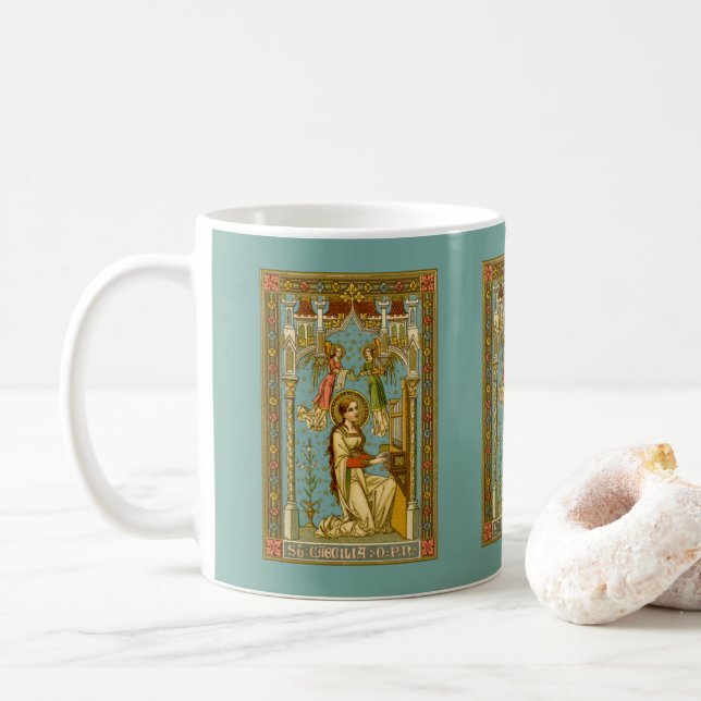 NeoGothic St. Cecilia of Rome (BNG 02) Coffee Mug (With Donut)
