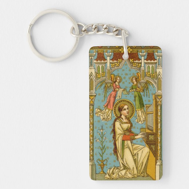 NeoGothic St. Cecilia of Rome (BNG 02) Keychain (Front)