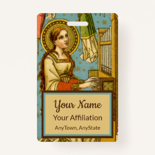 NeoGothic St. Cecilia of Rome (detail; BNG 02) Badge