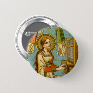 NeoGothic St. Cecilia of Rome (detail; BNG 02) Button