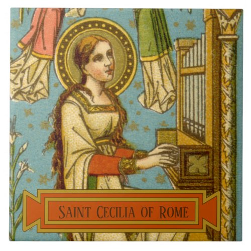NeoGothic St Cecilia of Rome detail BNG 02 Ceramic Tile