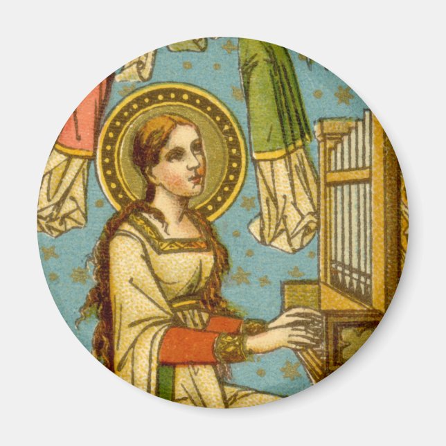 NeoGothic St. Cecilia of Rome (detail; BNG 02) Magnet (Front)