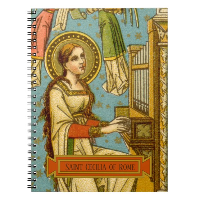 NeoGothic St. Cecilia of Rome (detail; BNG 02) Notebook (Front)