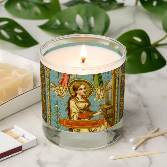 NeoGothic St. Cecilia of Rome (detail; BNG 02)  Scented Candle (Lit)