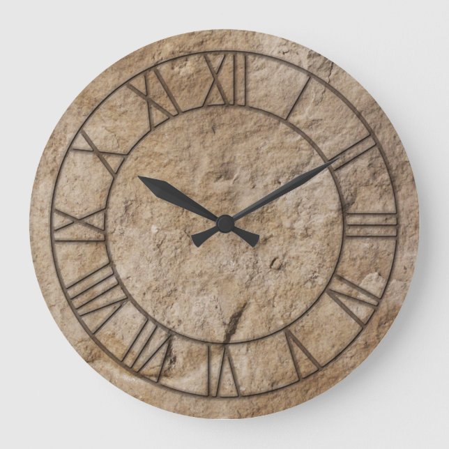 Neolithic Stone Age Wall Clock (Front)