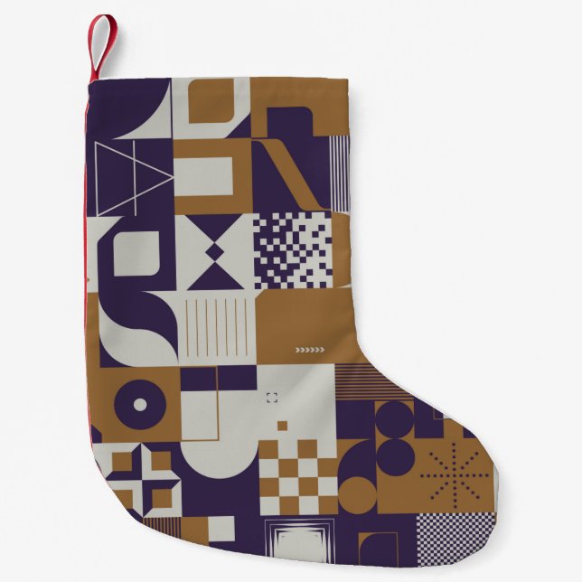Neomodern aesthetics of brutalism design poster co small christmas stocking (Front)