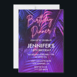 Neon 18th birthday invitations Tropical Dinner<br><div class="desc">Neon 18th birthday invitations Tropical Dinner</div>