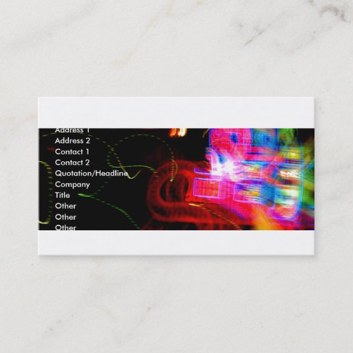 Customizable Neon 2 business card template
