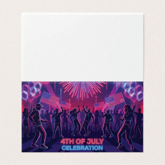 Neon 4th of July Celebration Dance Party (Outside Unfolded)