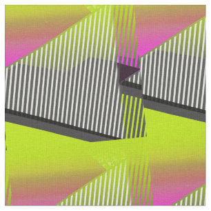 Neon 80s Abstract Pattern Fabric