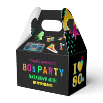 Neon 80's Birthday Party Personalized Favor Boxes