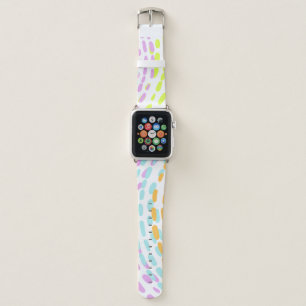 Neon 80's colors in animal print apple watch band