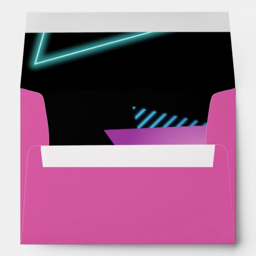 Neon 80s Party Editable Envelope 80s theme party