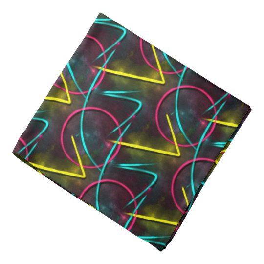 Neon 80s Pattern Bandana