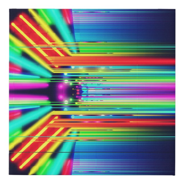 Neon 80's Retro Futuristic Wall Art (Front)